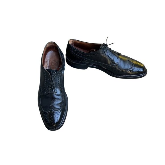 Towncraft Vintage Men\'s Black Wingtip Lace Up Oxfords Size 10.5 C main image 11